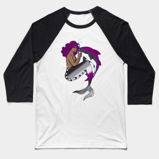 Asexual LGBTQ+ Pride Mermaid Baseball T-Shirt